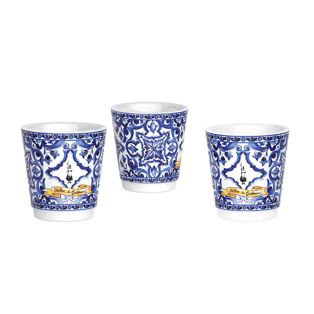 Bialetti X Dolce&Gabbana Blue Mediterranean Gift Set (6 cup Moka and Stirrer set)