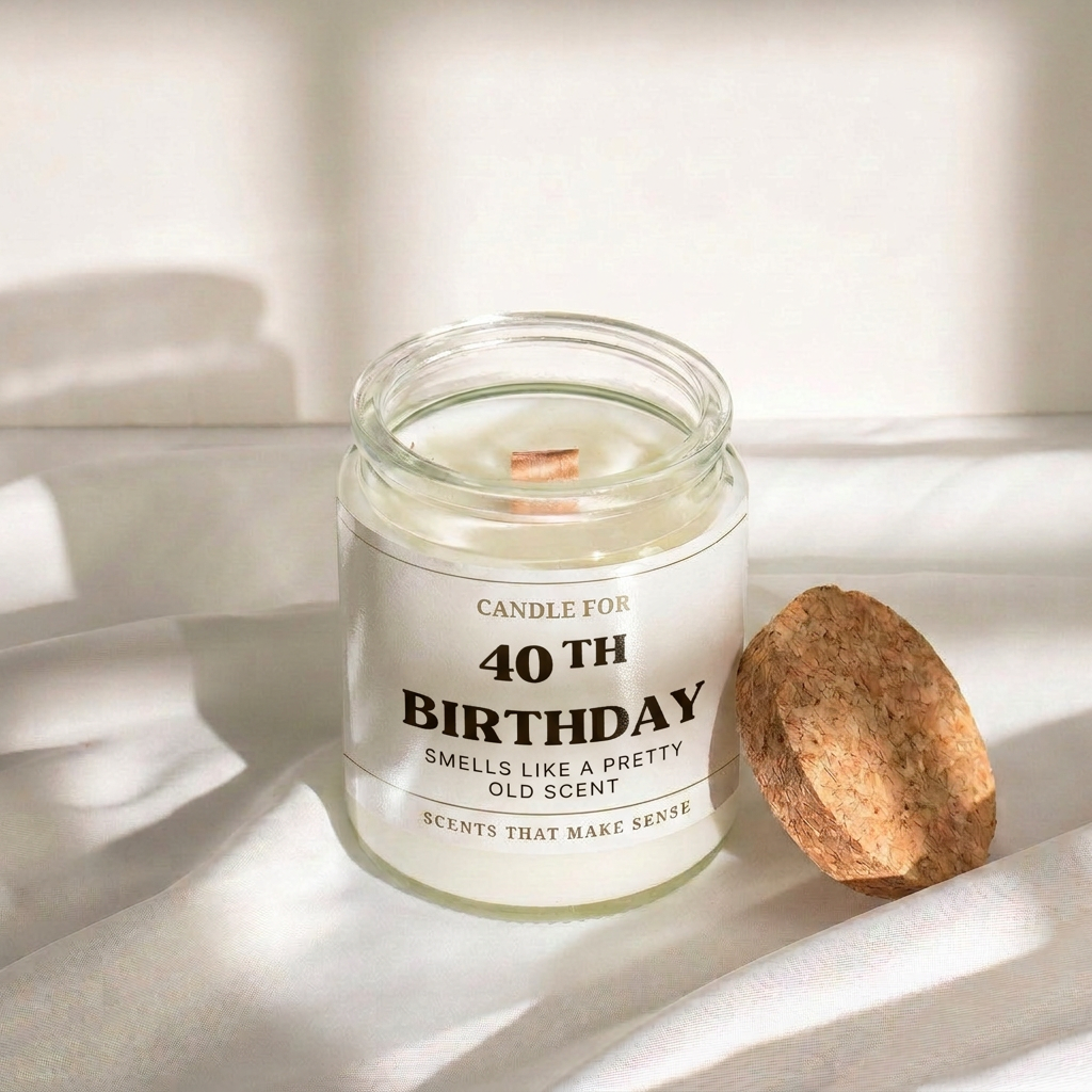 40th Birthday Candle Funny Birthday Gift