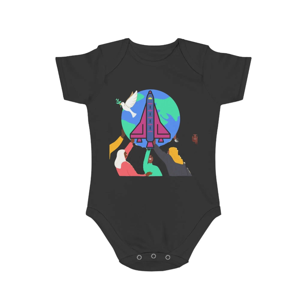 Space Adventure Baby Bodysuit, Perfect Gift for New Parents, Baby Shower, Cosmic Baby Clothes, Playful Infant Onesie
