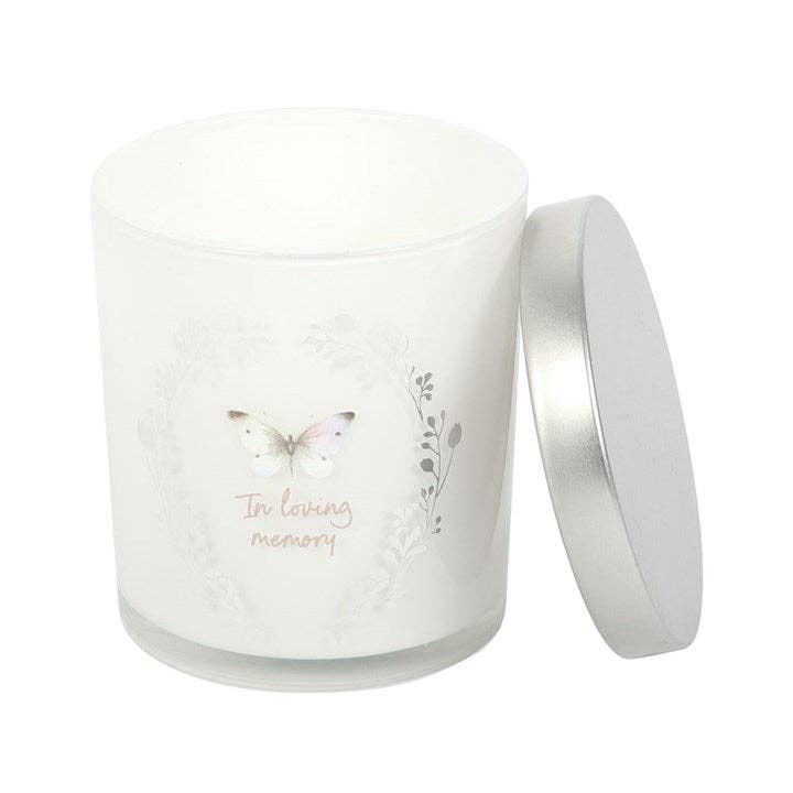 In Loving Memory Butterfly Vanilla Candle – Sympathy & Memorial Gift