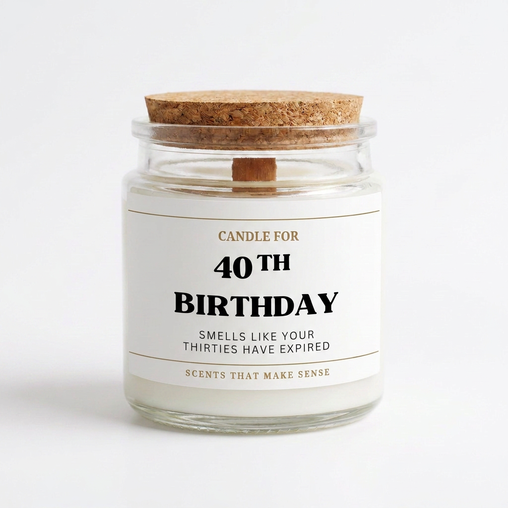 40th Birthday Candle Funny Birthday Gift