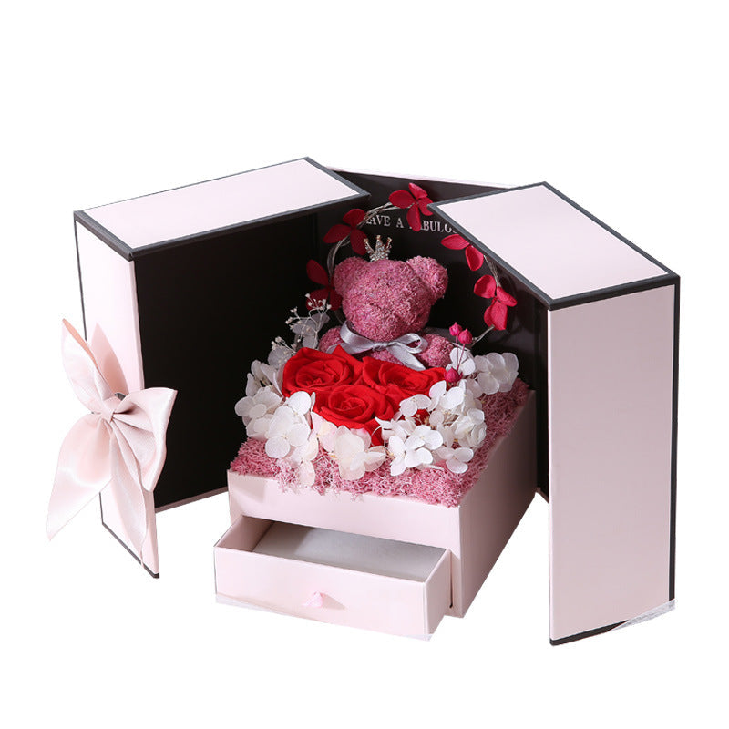 Valentine's Day Gift Birthday Rose Drawer Jewelry Eternal Flower Gift Box