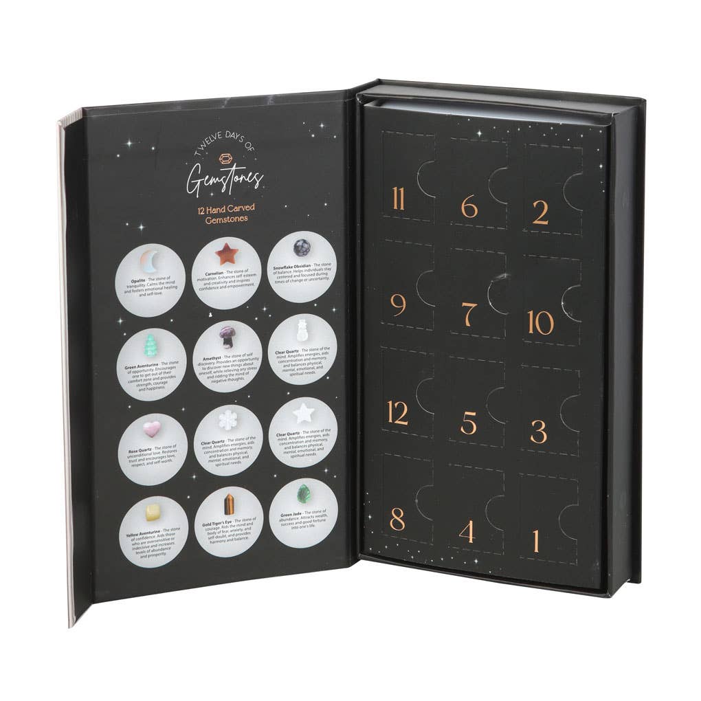 12 Days of Gemstones Shaped Crystal Advent Calendar