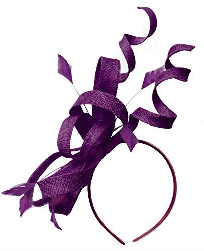 Caprilite Swirl Loop Sinamay Headband Fascinator for Women Wedding Ascot Races