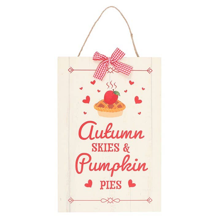 Autumn Skies & Pumpkin Pies Hanging Sign