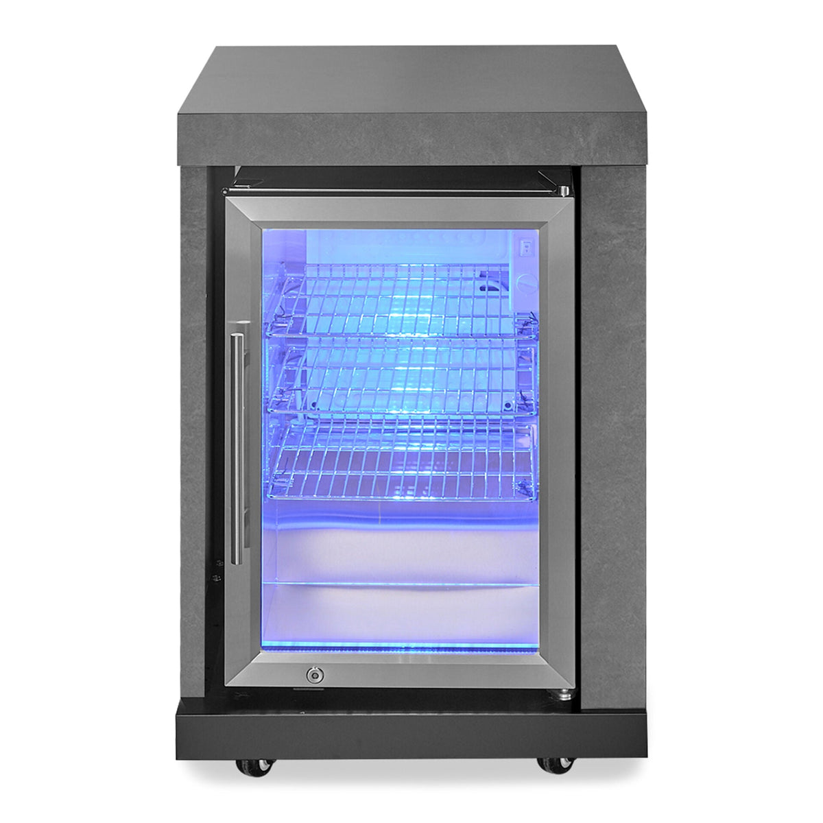 Maze - Ember Small Corner Outdoor Kitchen with Fridge - Grey