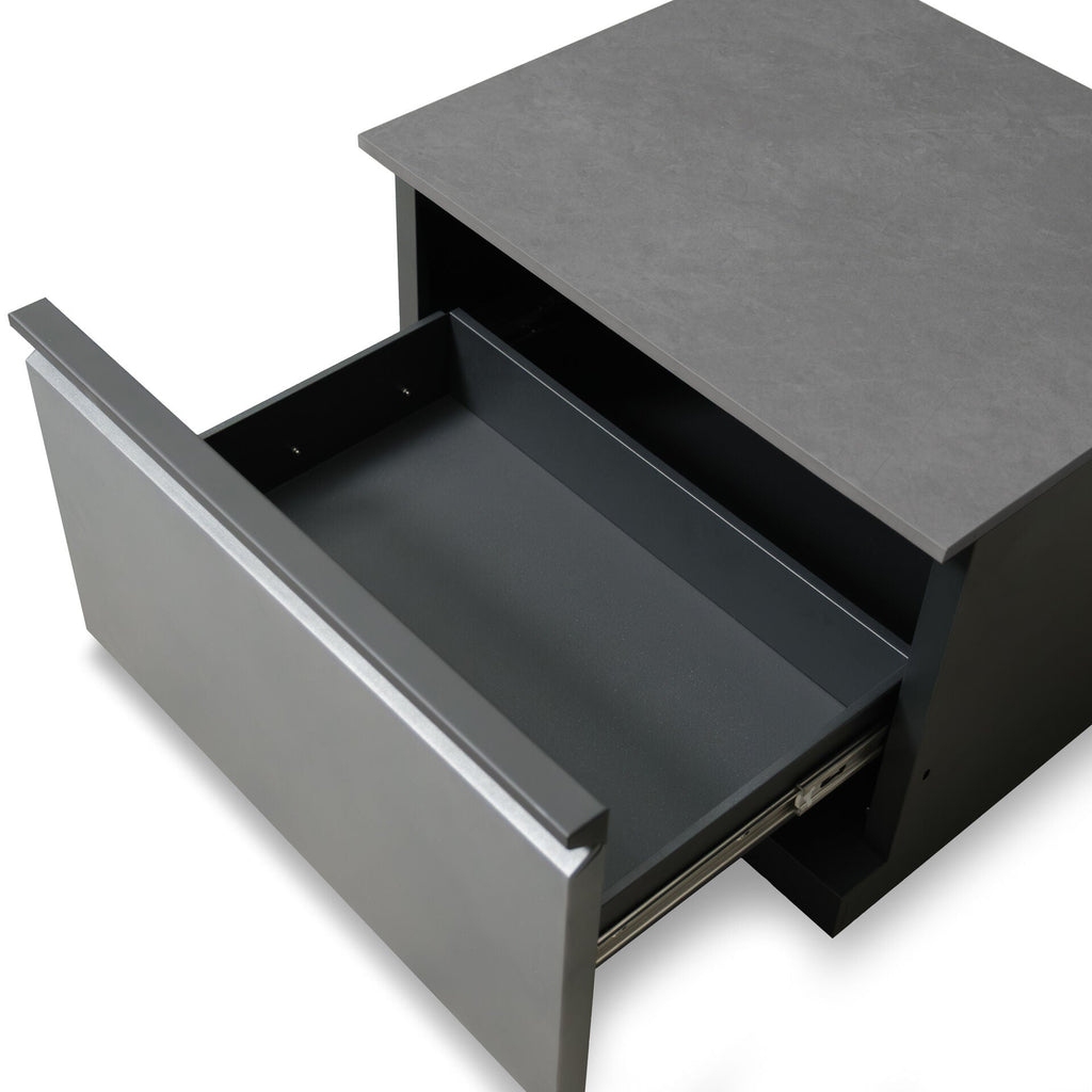 Maze - Ember Small Corner Outdoor Kitchen with Fridge - Grey