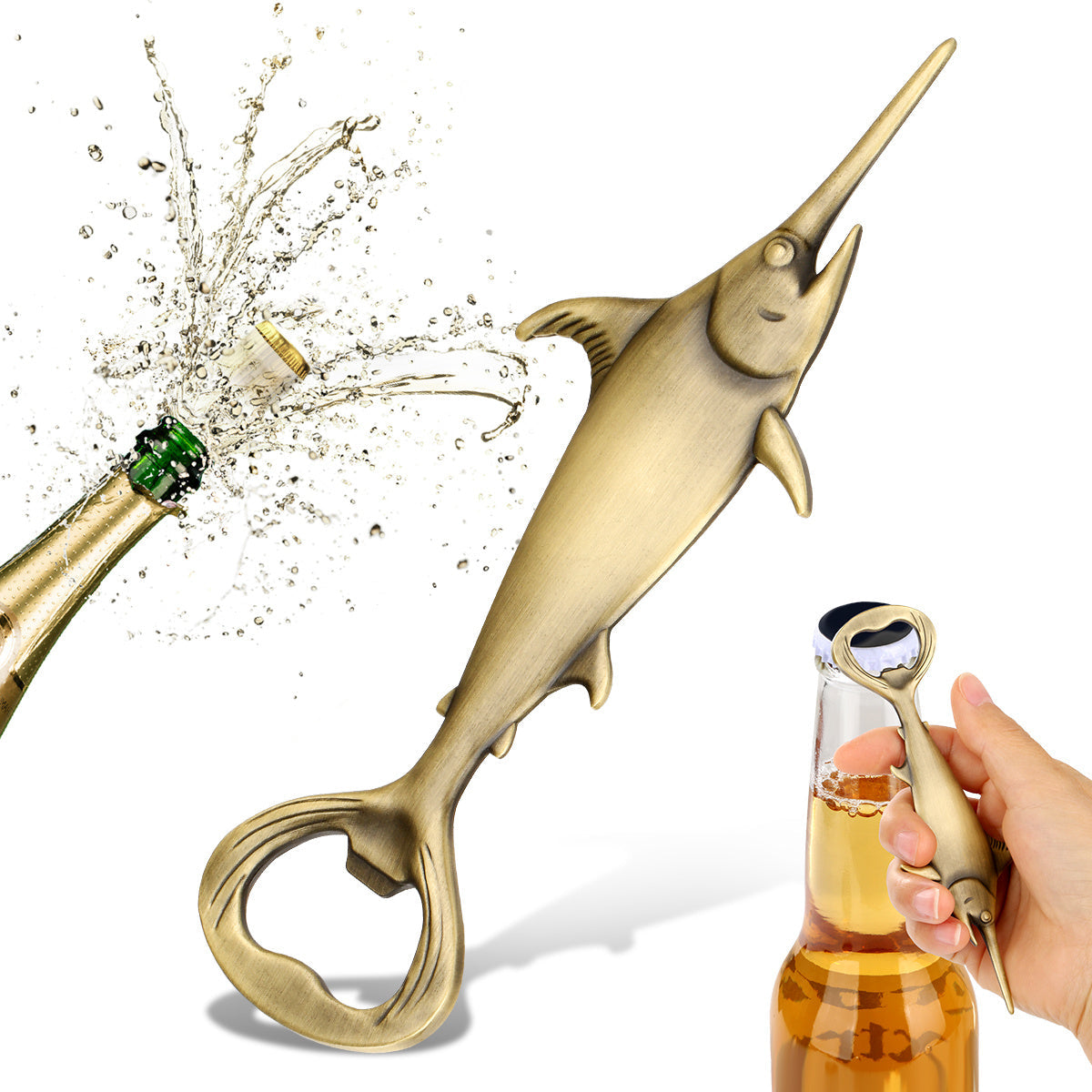 Creative Swordfish Handle Metal Beer Bottle Openers Kitchen Bar Accessories Tools Beer Gifts Beer Openors Kitchen Gadgets