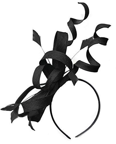 Caprilite Swirl Loop Sinamay Headband Fascinator for Women Wedding Ascot Races