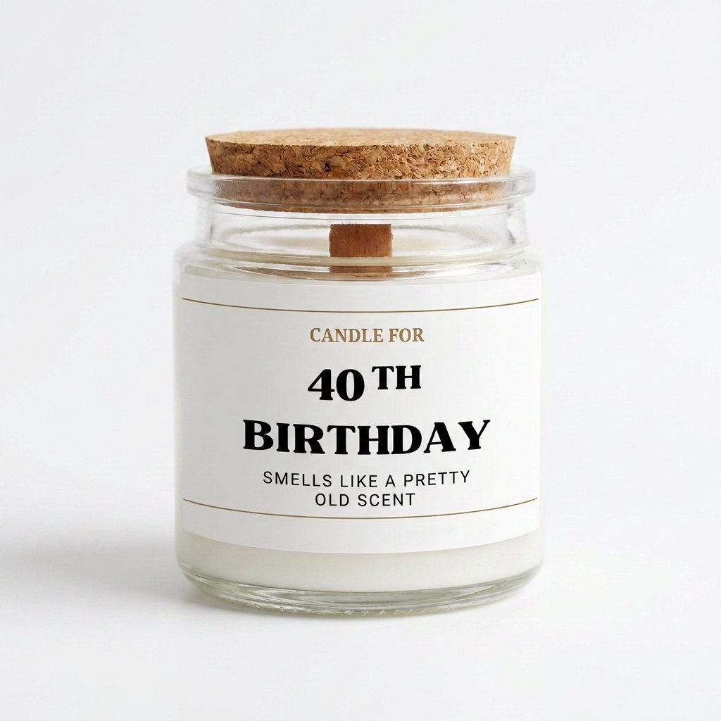 40th Birthday Candle Funny Birthday Gift