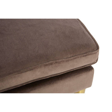 Louxor Grey Velvet Left Hand Chaise Longue