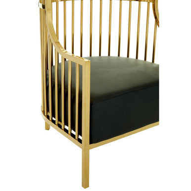 Eliza Gold Finish Dome Cage Chair