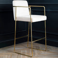 Piermount Mink Velvet Bar Stool