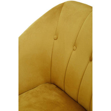 Yvette Mustard Velvet Right Hand Chaise Longue