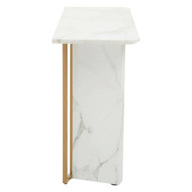Vieste White Marble Effect Console Table