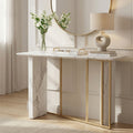 Vieste White Marble Effect Console Table