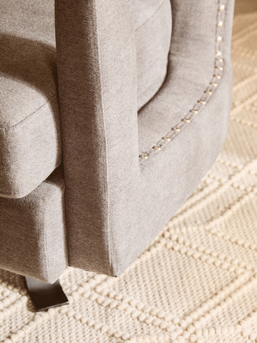 Hestia Ash Velvet Swivel Chair