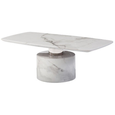 Sesto White Marble Coffee Table