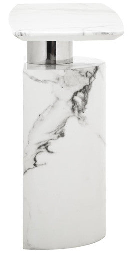 Sesto White Marble Console Table