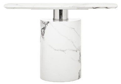Sesto White Marble Console Table