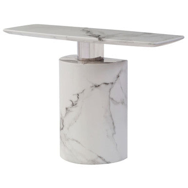 Sesto White Marble Console Table