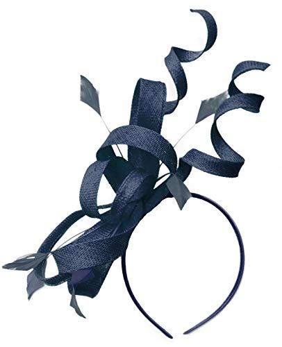 Caprilite Swirl Loop Sinamay Headband Fascinator for Women Wedding Ascot Races
