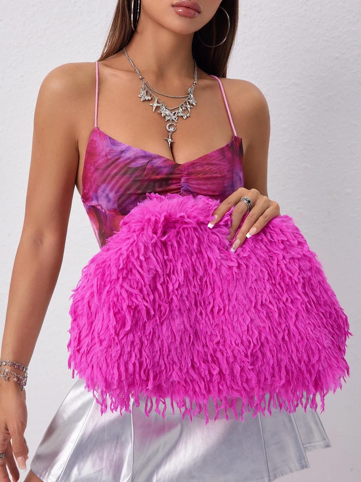 Fuzz Women's Prom Dresses Party Clucth Bag