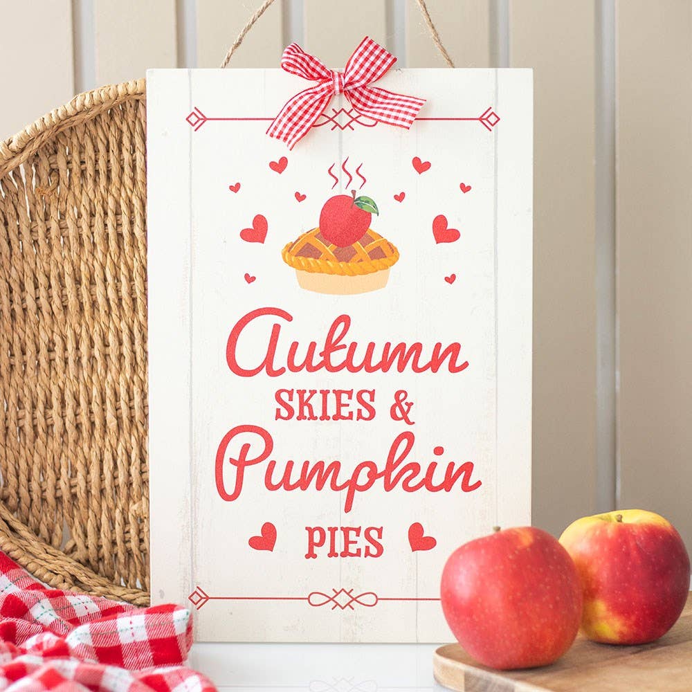 Autumn Skies & Pumpkin Pies Hanging Sign