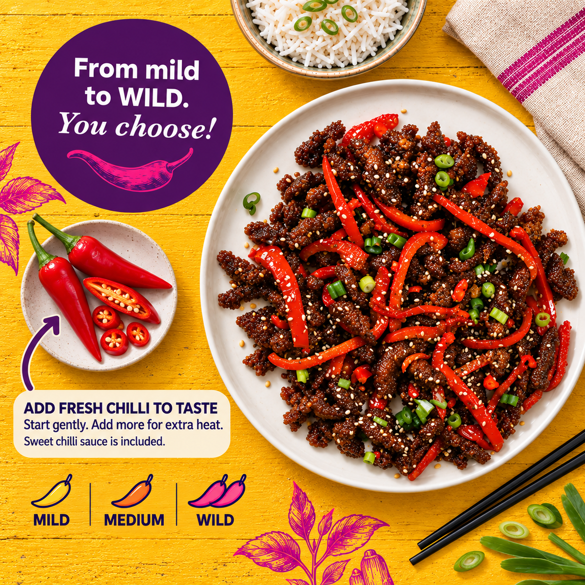 Crispy Chilli Beef Recipe Kit