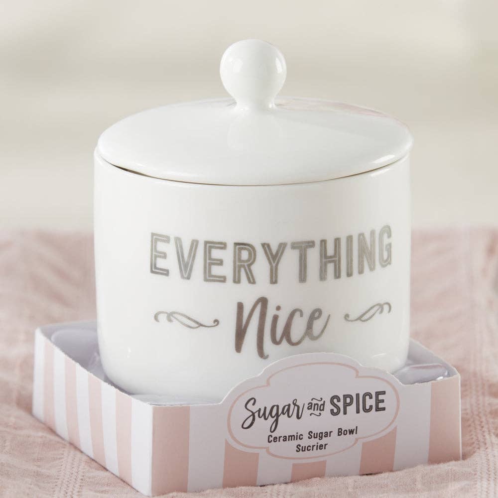 Sugar Spice and Everything Nice Ceramic Sugar Bowl