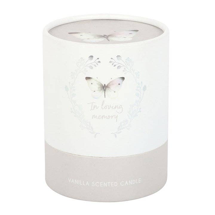 In Loving Memory Butterfly Vanilla Candle – Sympathy & Memorial Gift