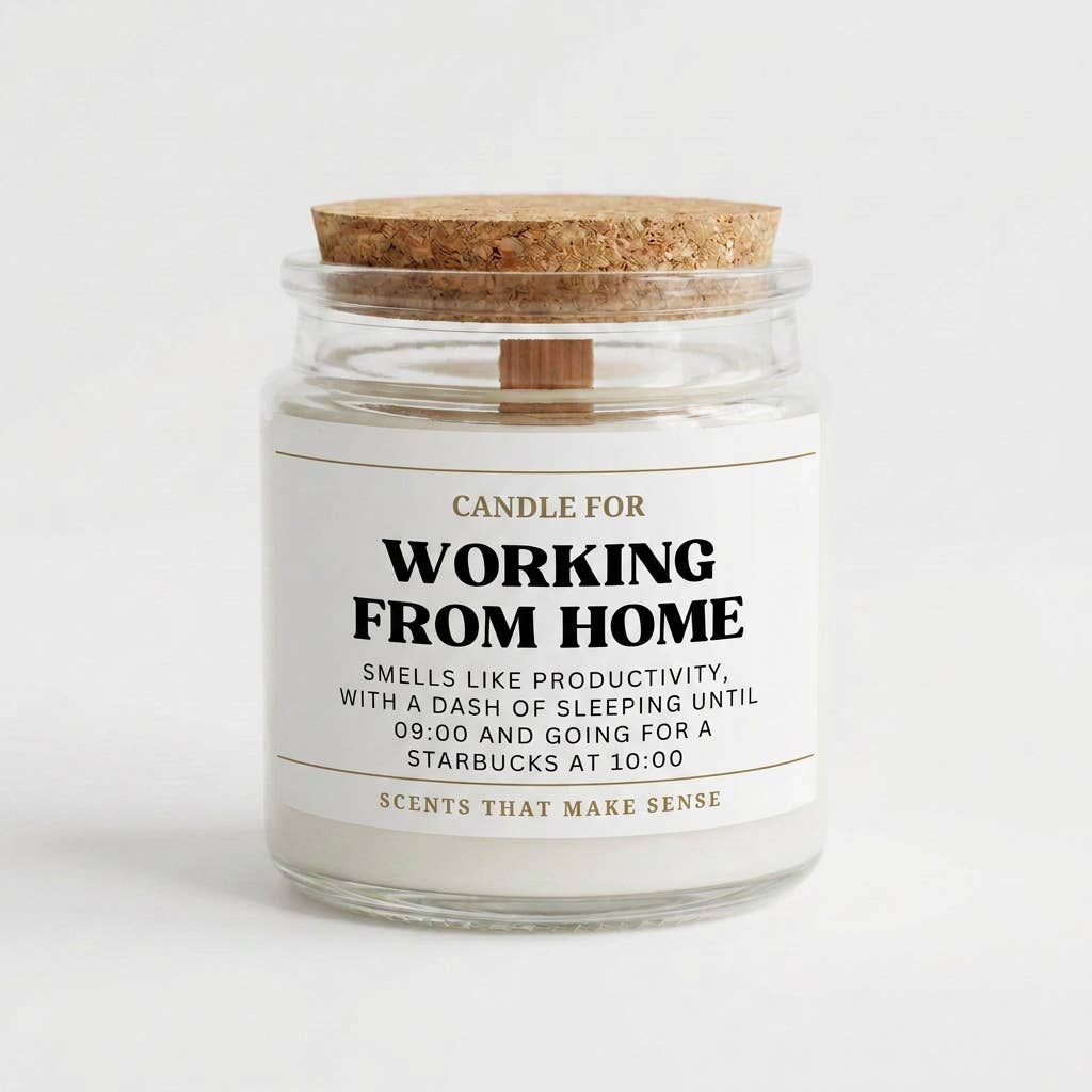 Working From Home Candle Funny Gifts