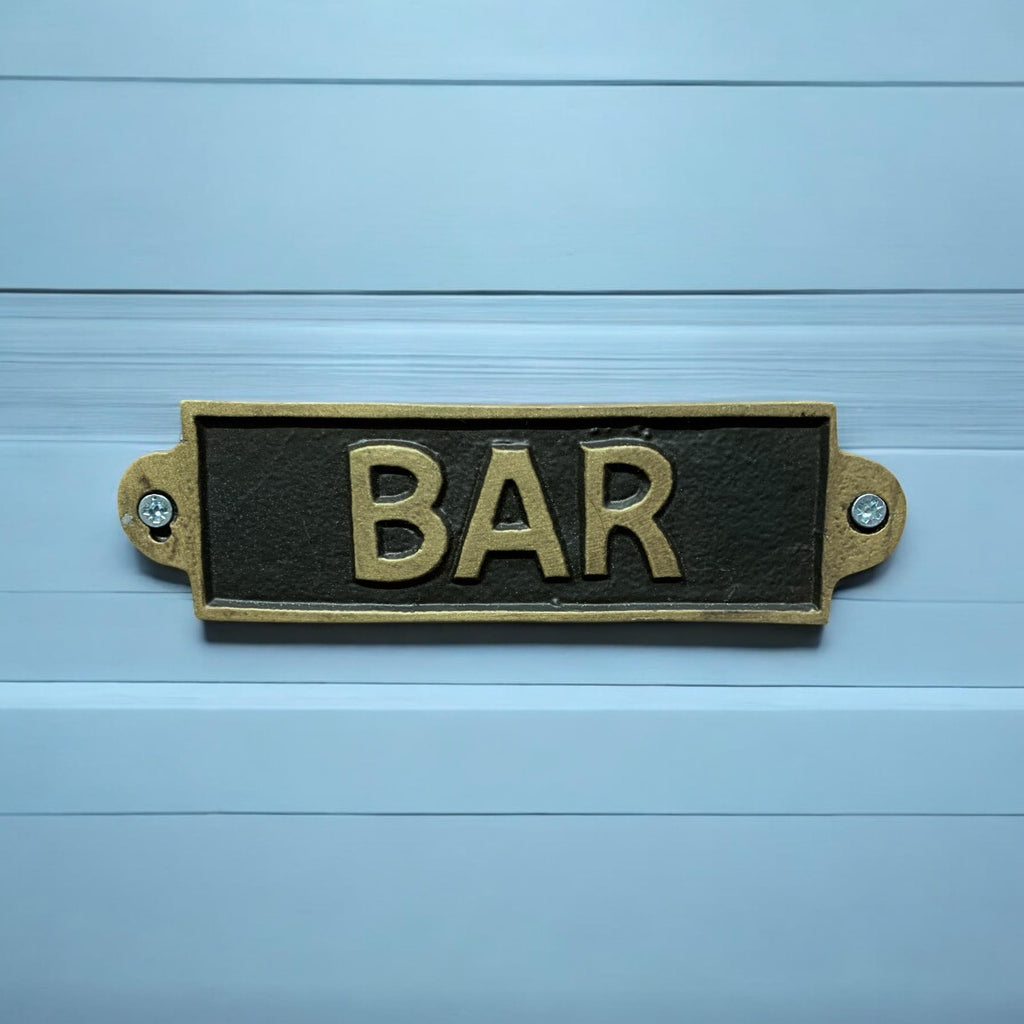 Bar Metal Sign