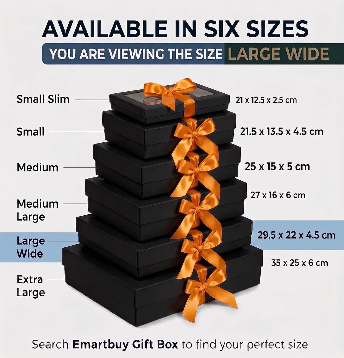 Gift Boxes 12 Pack Black Clear Window 29.5x22x4.5cm Present Boxes Emartbuy