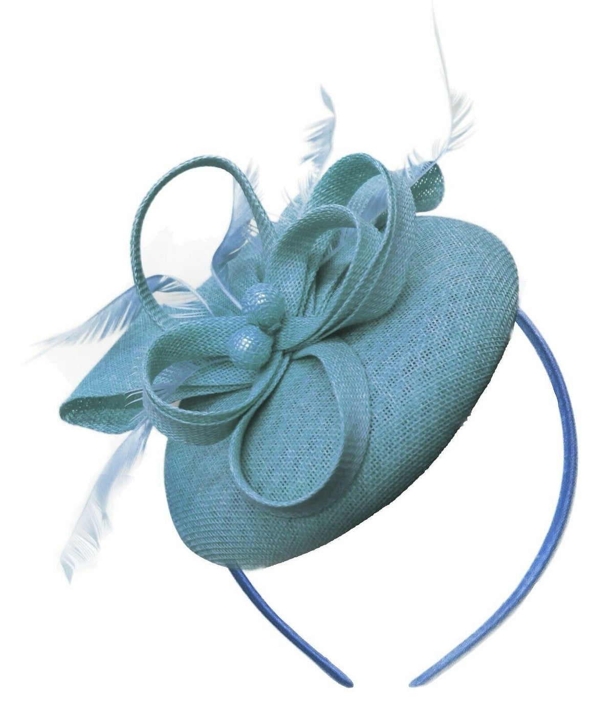 Round Pillbox Bow Sinamay Headband Fascinator Weddings Ascot Hatinator Races