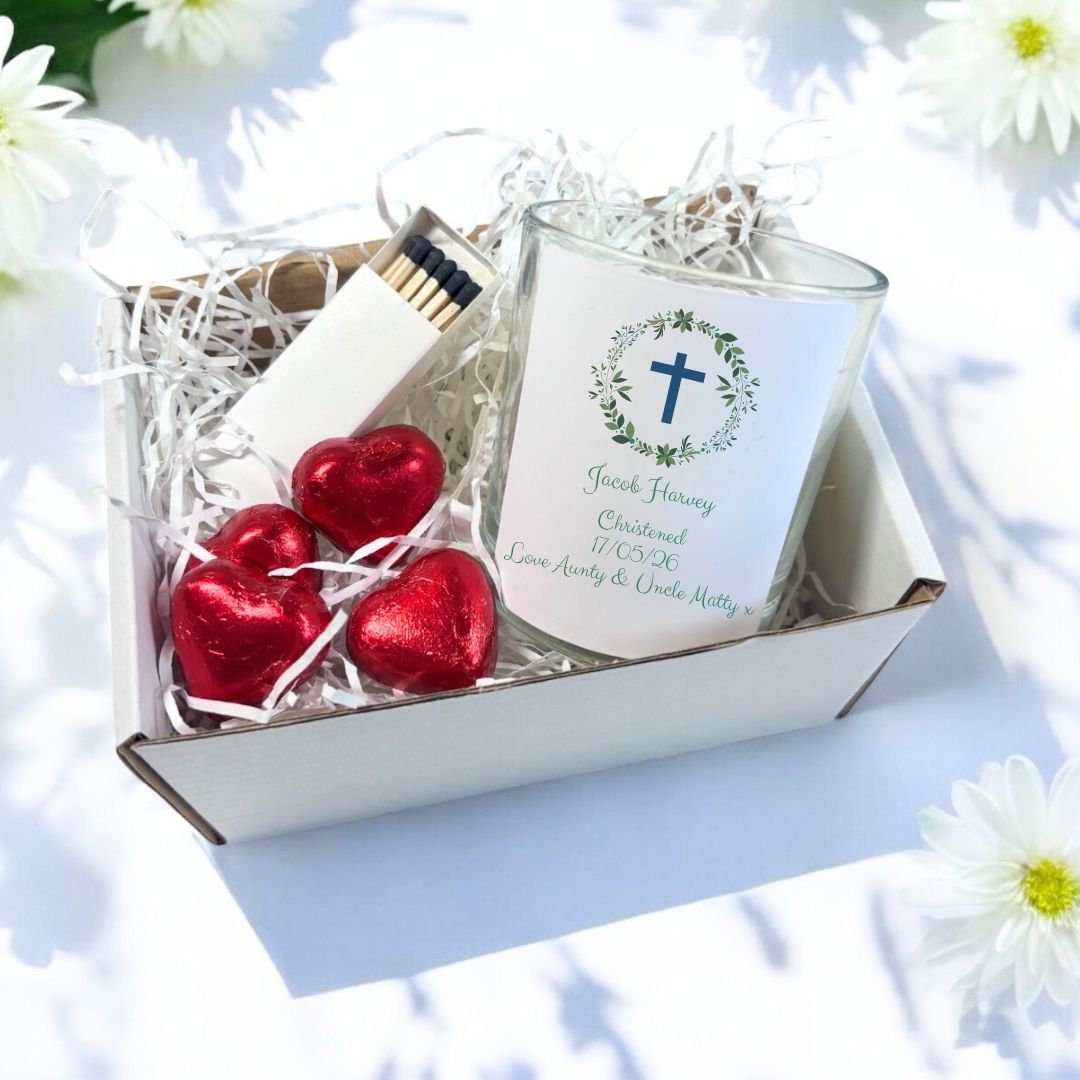 Personalised Christening Candle Gift Set | Keepsake for Baptism