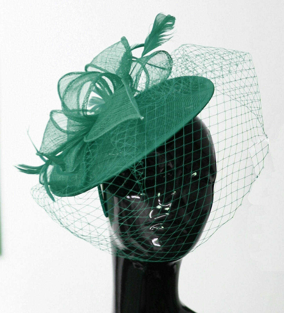 Medium Saucer Sinamay Headband Fascinator Wedding Ascot Hat Hatinator Birdcage Veil