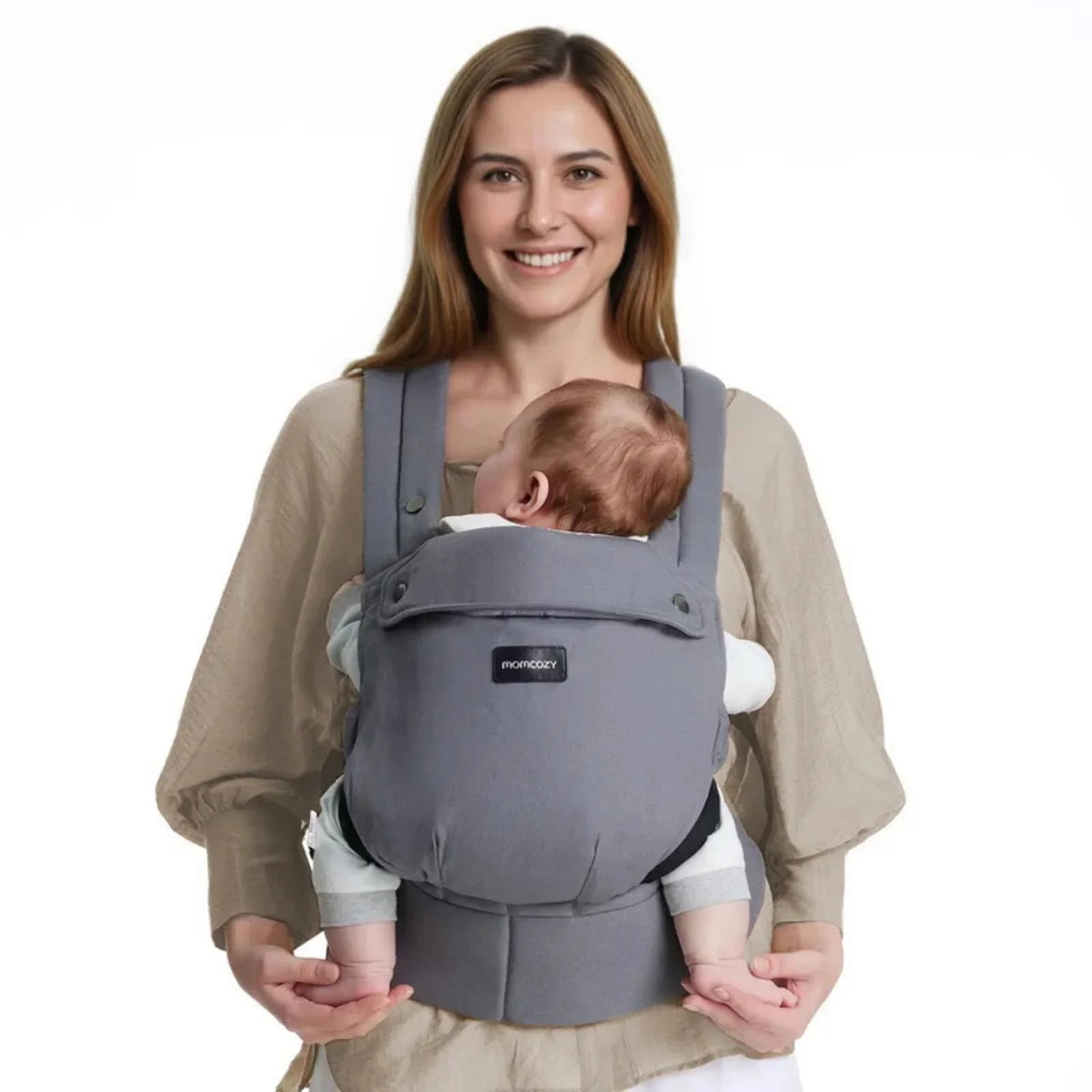 Momcozy Baby Carrier Newborn to Toddler Cotton - Grey