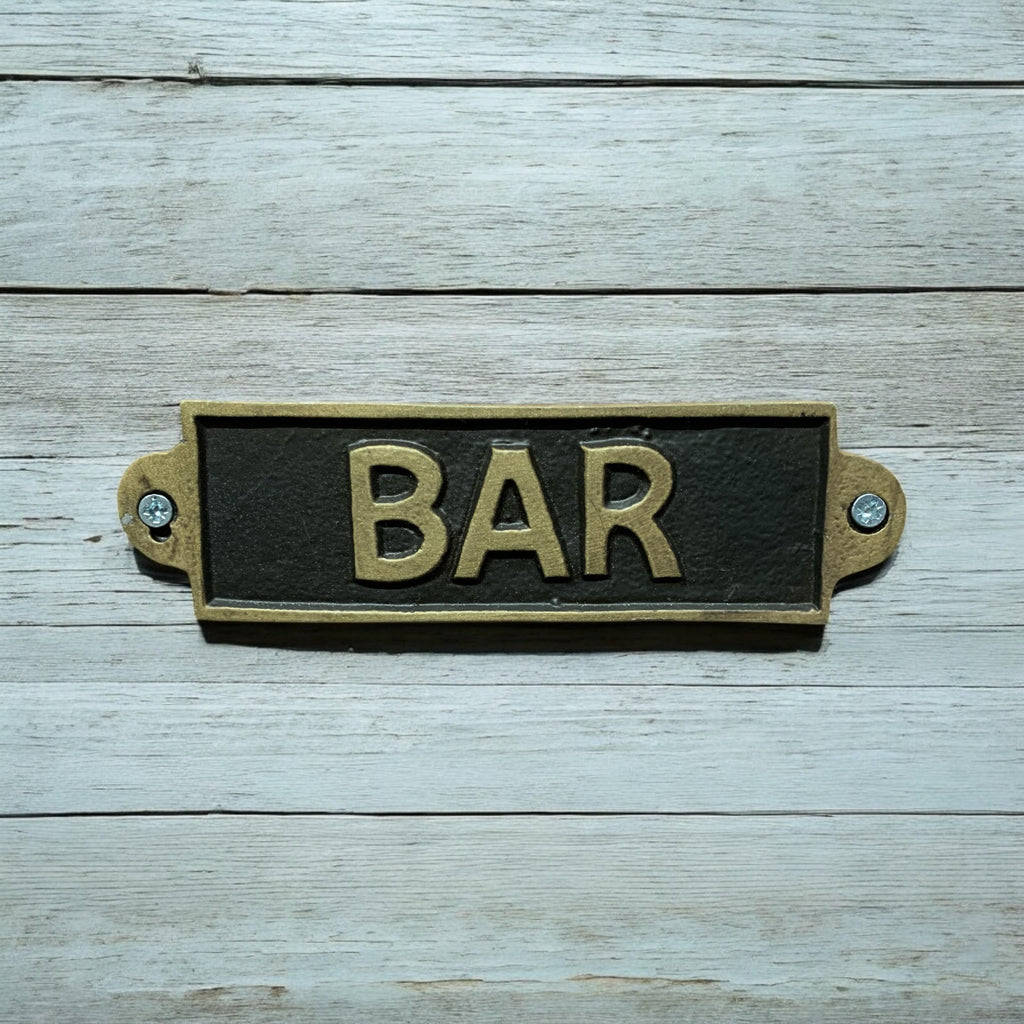 Bar Metal Sign