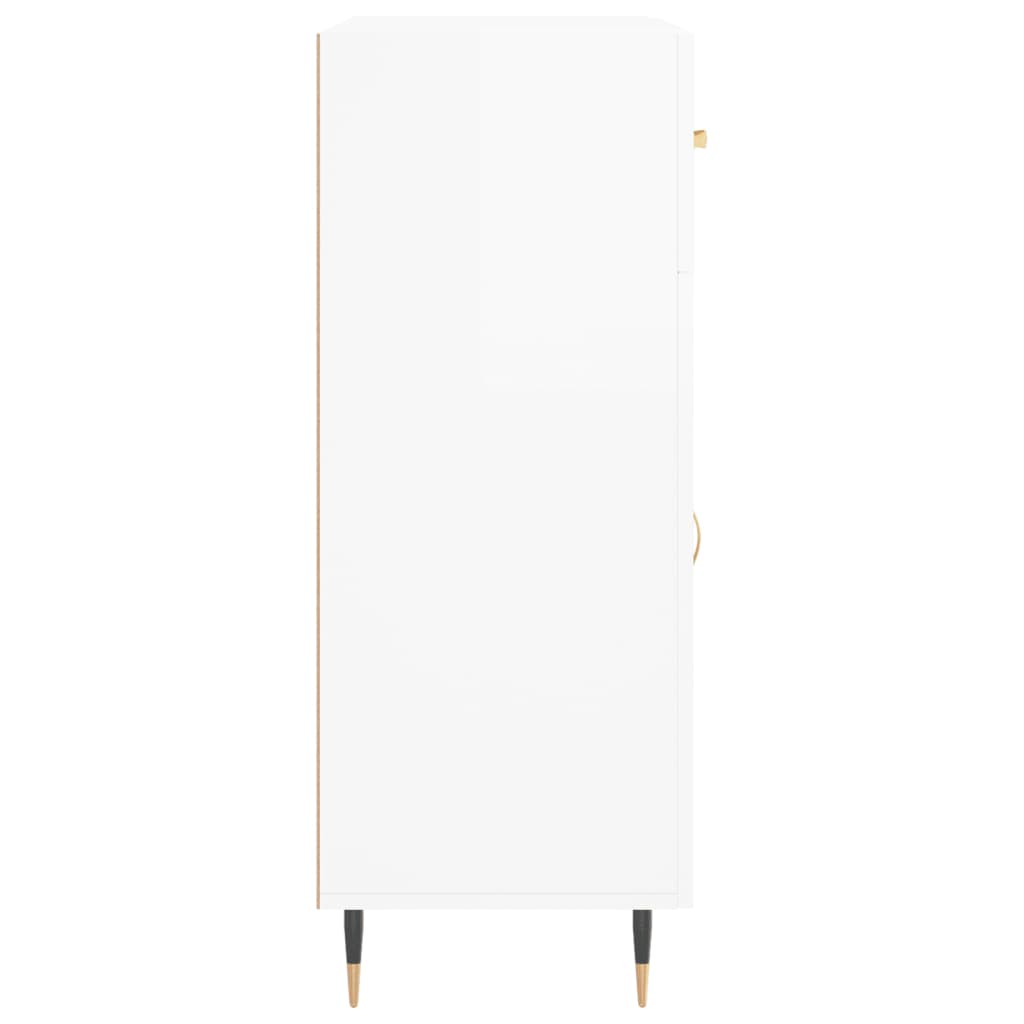 Sideboard High Gloss White 69.5x34x90 cm Engineered Wood