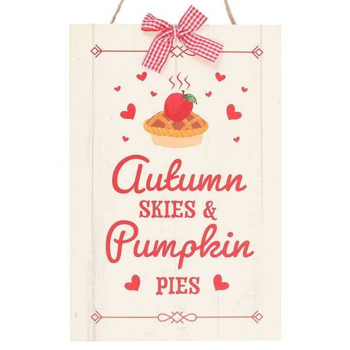 Autumn Skies & Pumpkin Pies Hanging Sign