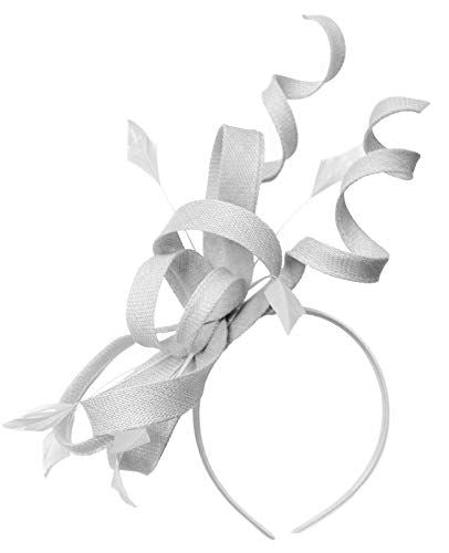 Caprilite Swirl Loop Sinamay Headband Fascinator for Women Wedding Ascot Races