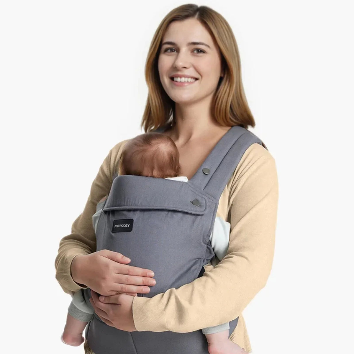 Momcozy Baby Carrier Newborn to Toddler Cotton - Grey