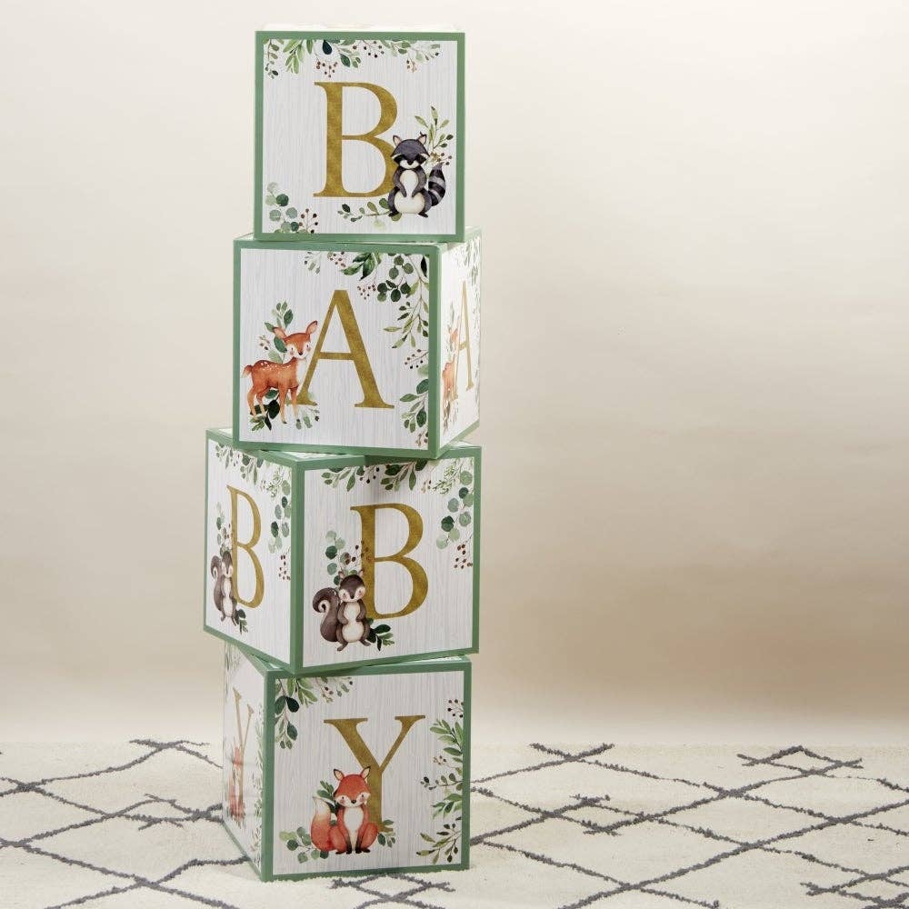 Woodland Baby Block Box (Set of 4)