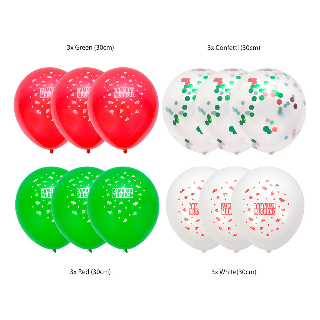 Decoration Set Ramadan Mubarak Palestine Theme (White) | 5 Items