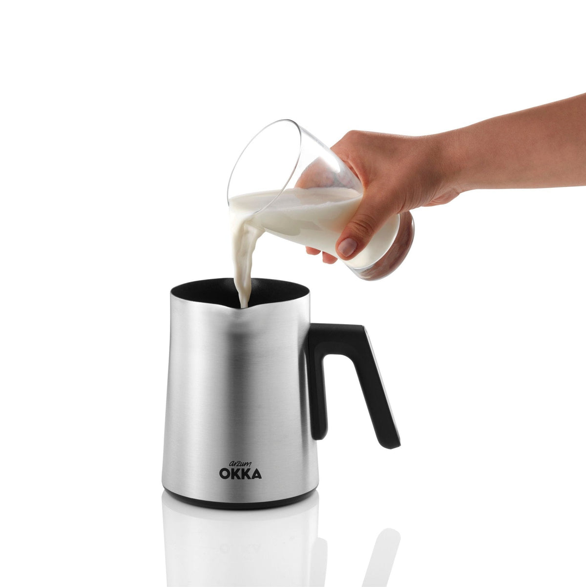 Arzum Okka Rich Moka Pot Turkish Coffee and Moka Maker, Velvetiser, Milk Frother