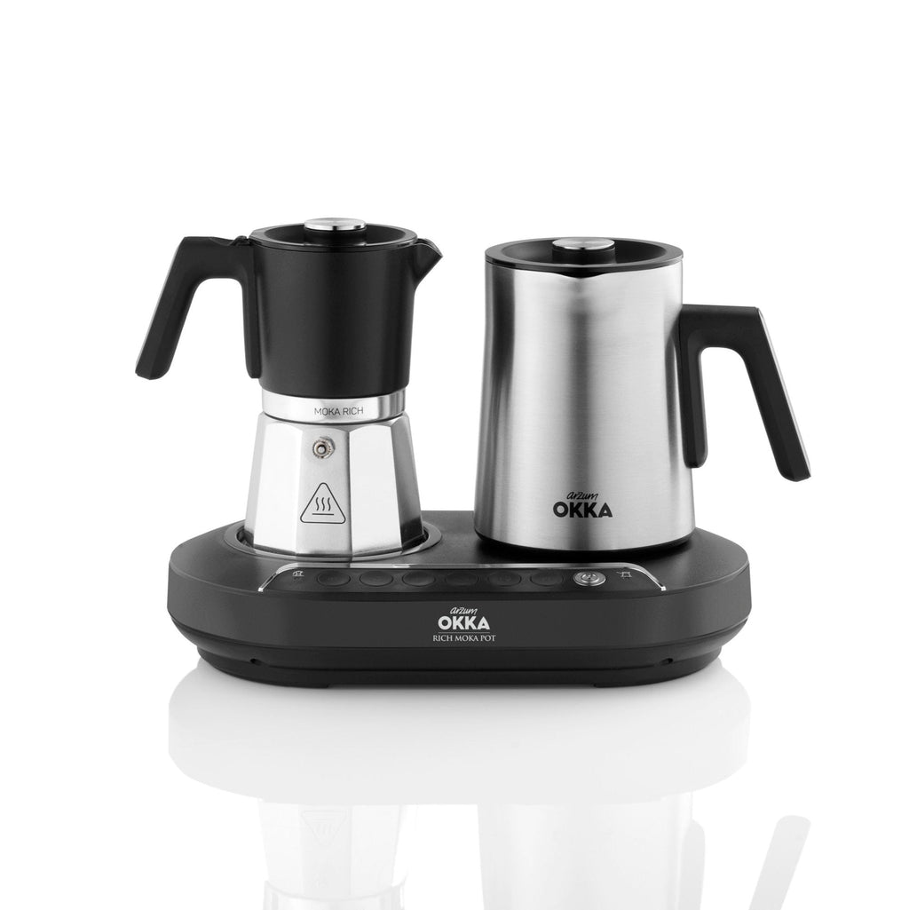 Arzum Okka Rich Moka Pot Turkish Coffee and Moka Maker, Velvetiser, Milk Frother