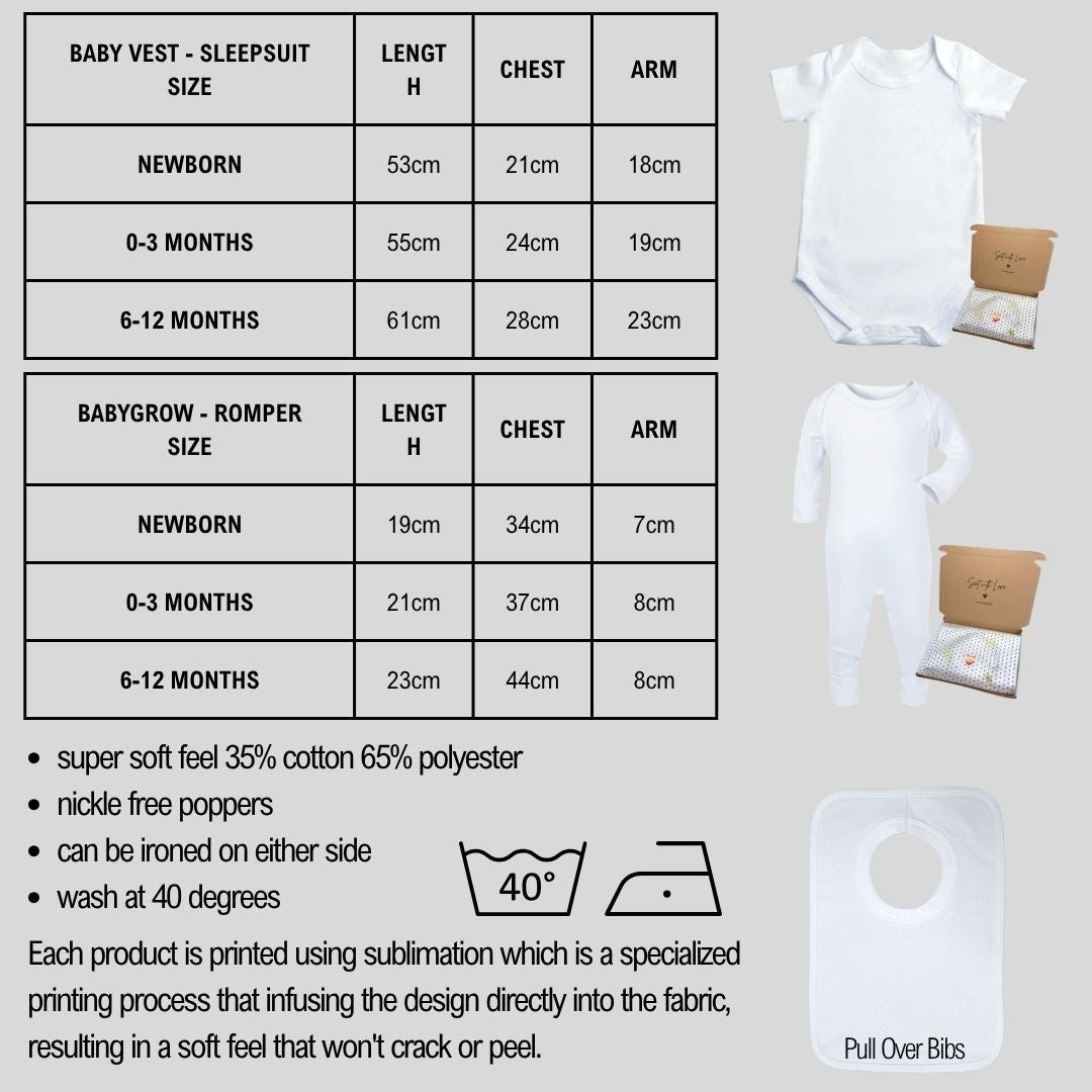 Personalised First Eid Mubarak Baby Grow, Vest or Bib with Name