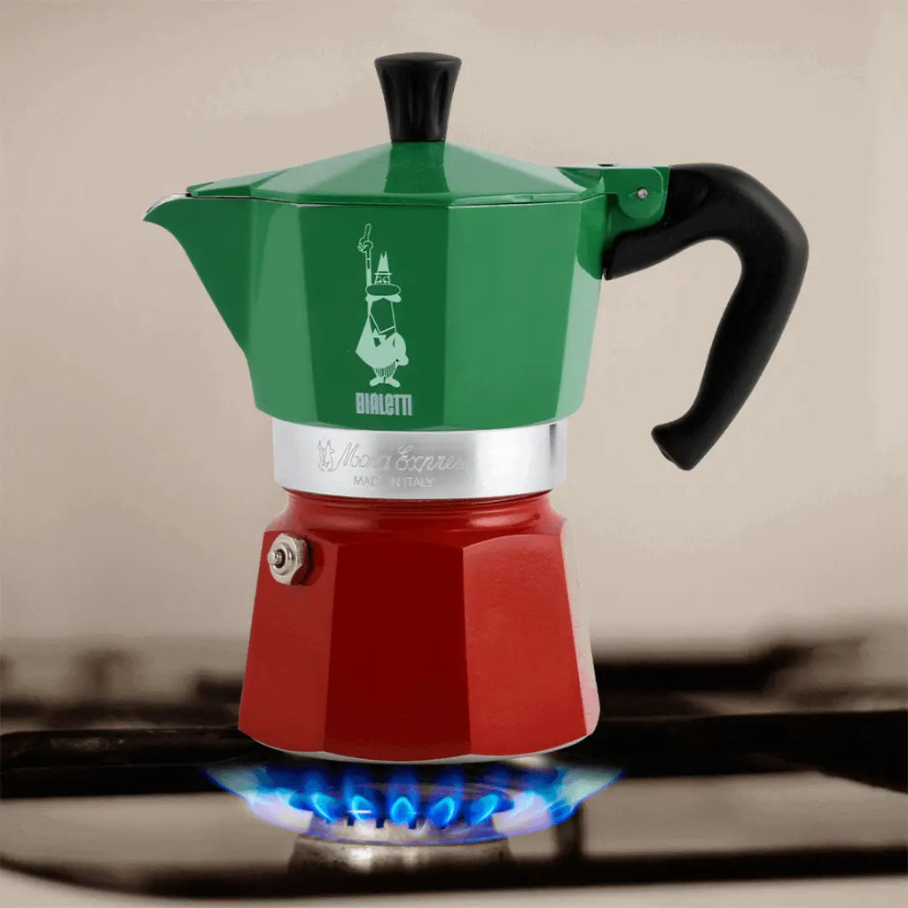 Bialetti Moka Express Tricolore Italia Stovetop Coffee Maker