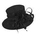 Caprilite Large Ladies Occasion Hats for Weddings Brim Top